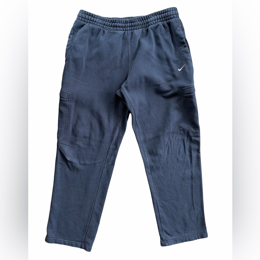 Vintage Y2K Nike Men's Dark Blue Sweatpants